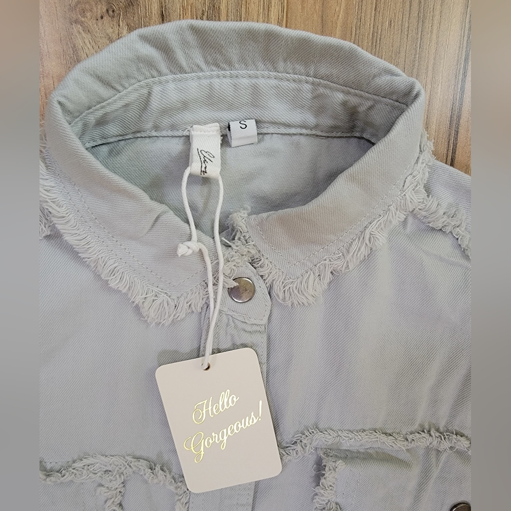 Elan Devan rock and roll jacket, grey, size S - Picture 3 of 8